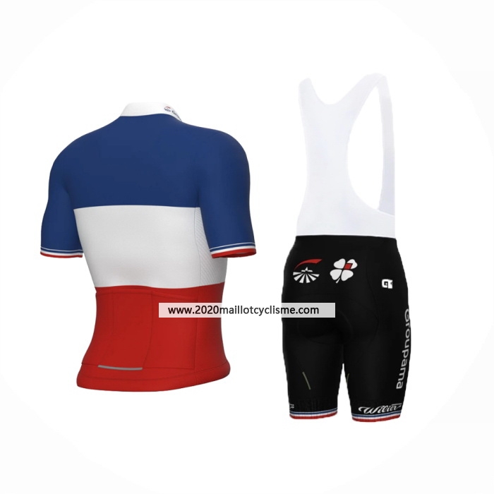 2024 Maillot Cyclisme Groupama-FDJ Rouge Blanc Bleu Manches Courtes Et Cuissard